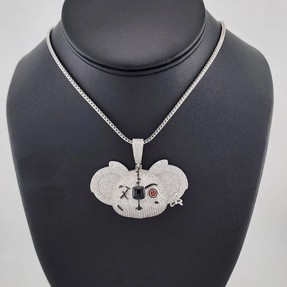 Wildly Cute: 925 Sterling Silver Koala Face Necklace